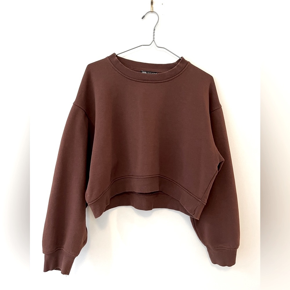 🤎Zara Cropped Sweatshirt